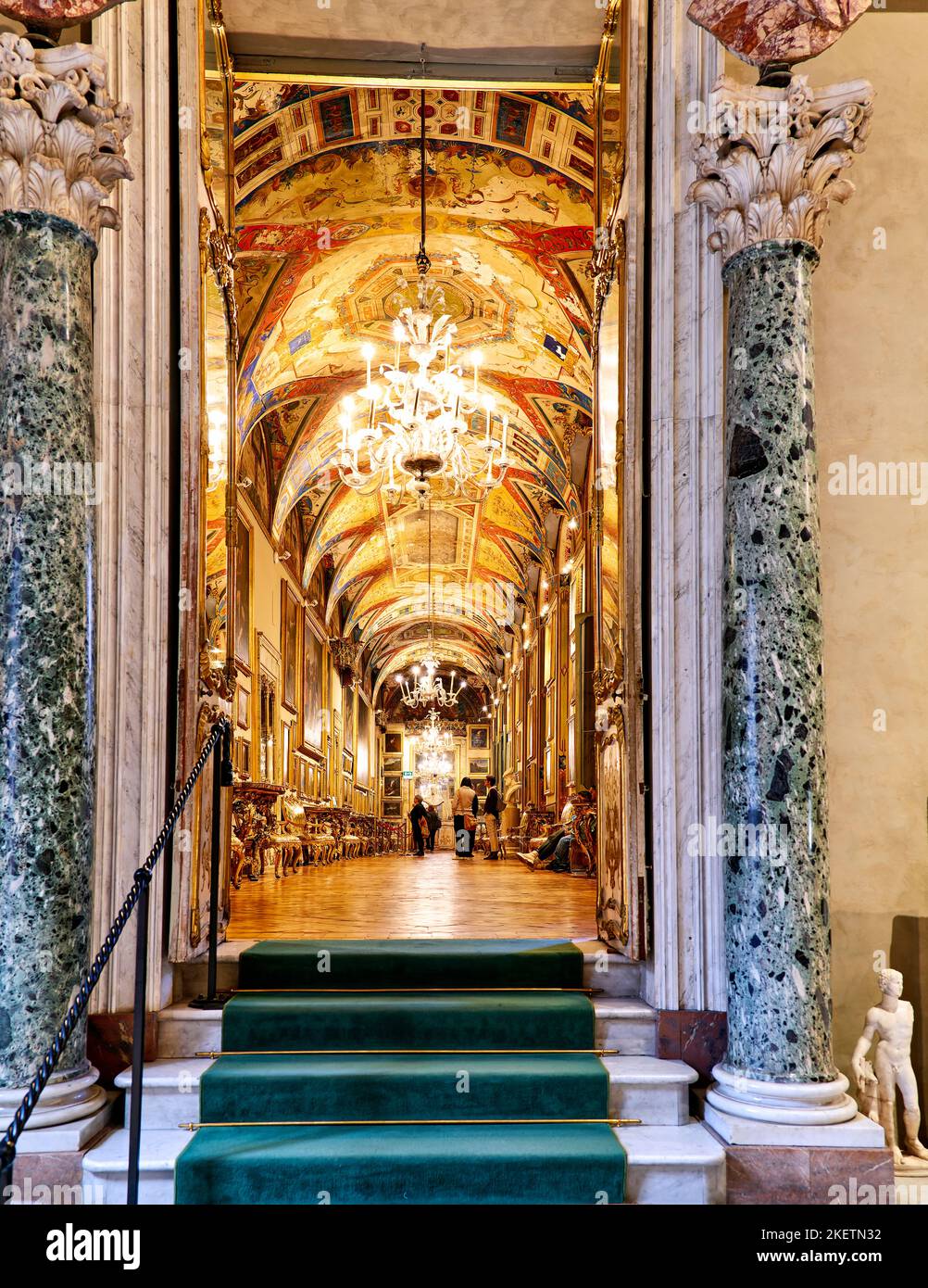 Rome Lazio Italy. The Doria Pamphilj Gallery is a large art collection housed in the Palazzo Doria Pamphilj. Galleria degli specchi (mirrors gallery) Stock Photo