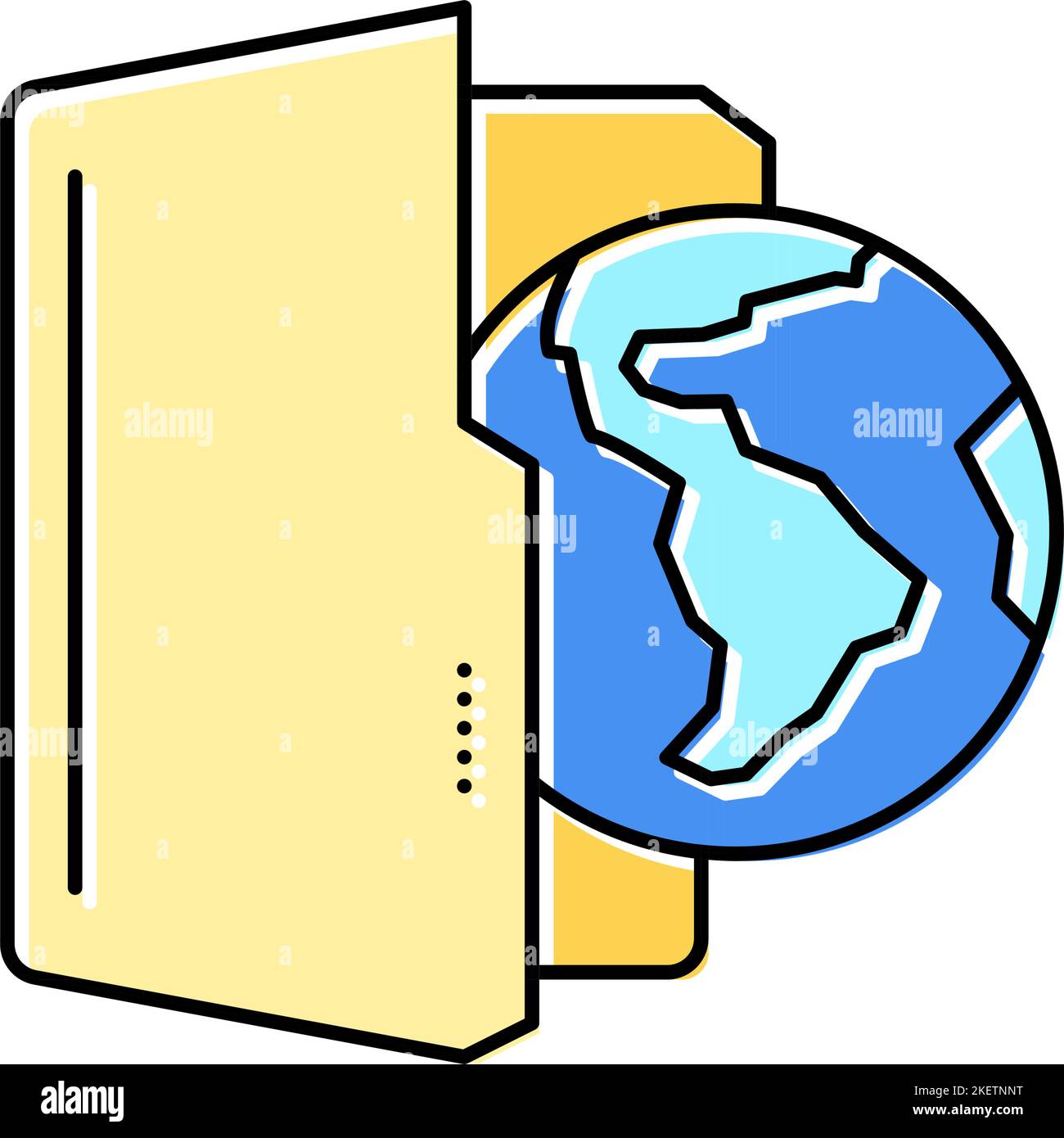 web folder color icon vector illustration Stock Vector Image & Art - Alamy
