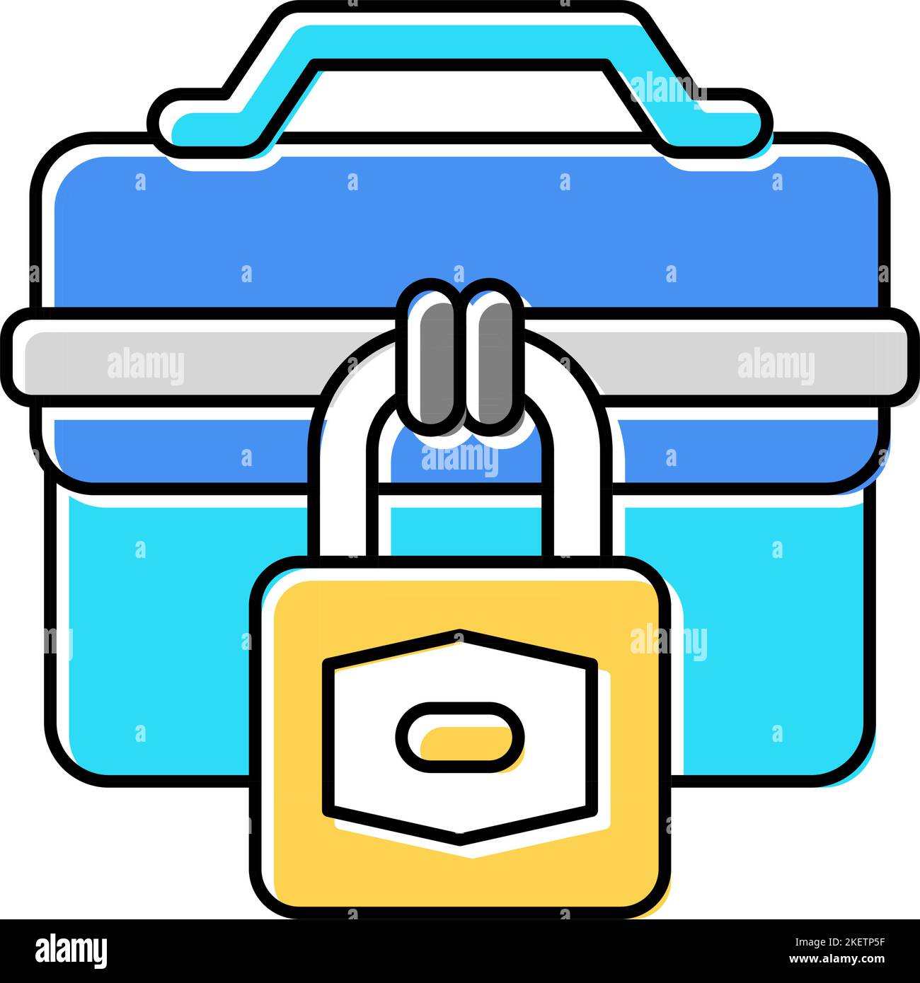 business padlock color icon vector illustration Stock Vector Image ...