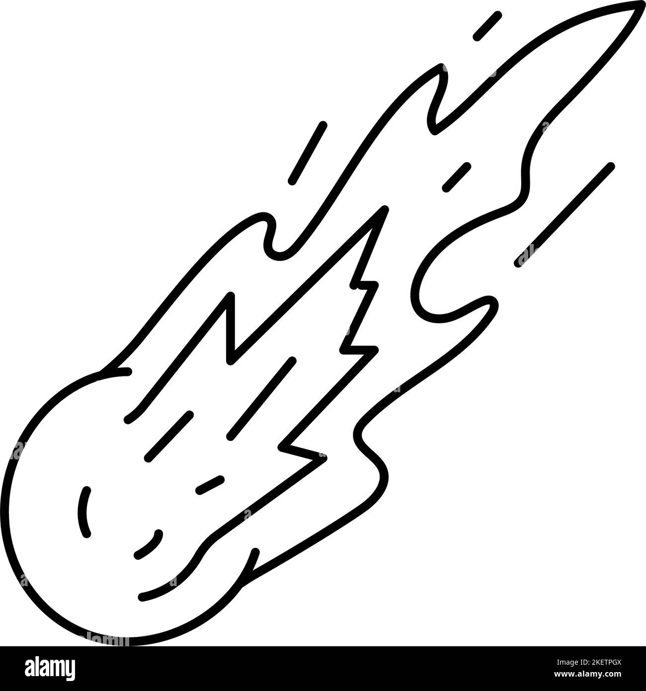 fireball line icon vector illustration Stock Vector Image & Art - Alamy