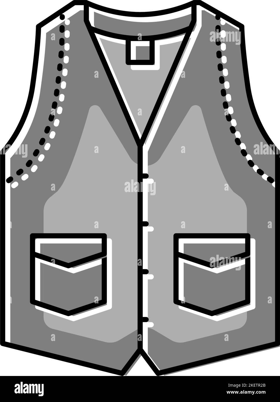 Vest detail Stock Vector Images - Alamy