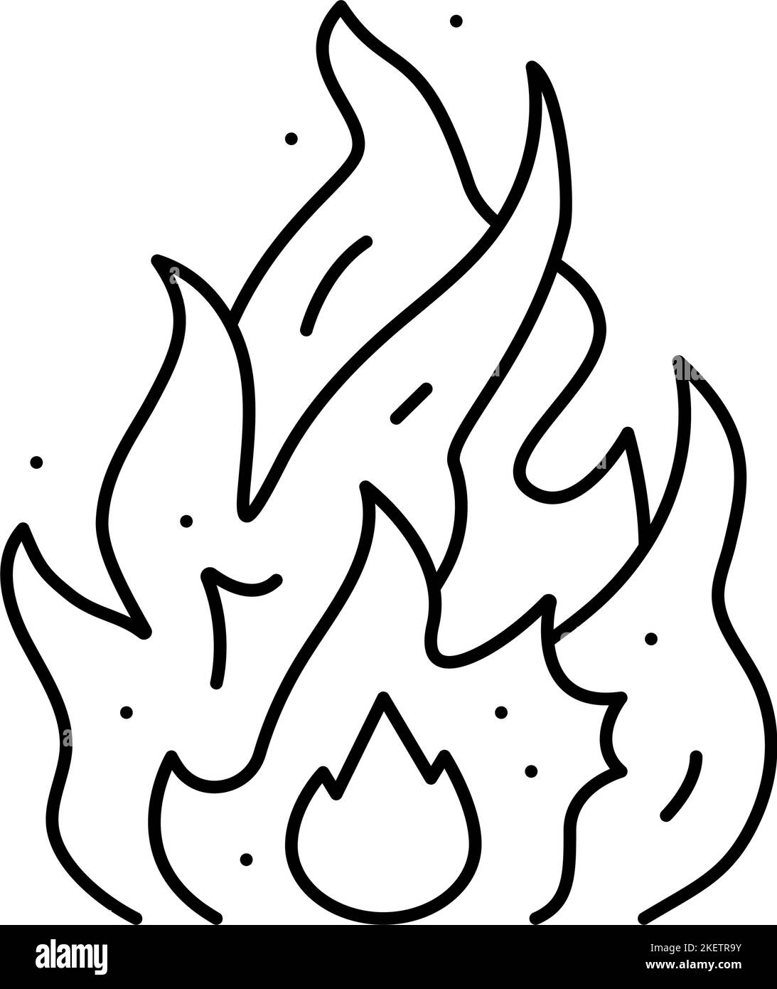 flame fire line icon vector illustration Stock Vector Image & Art - Alamy
