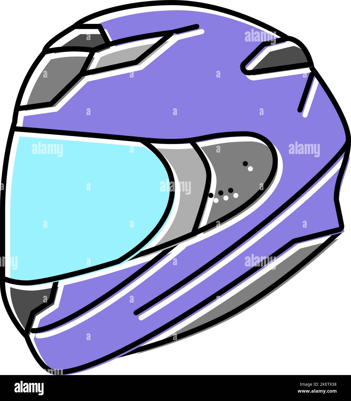 full face motorcycle helmet color icon vector illustration Stock Vector