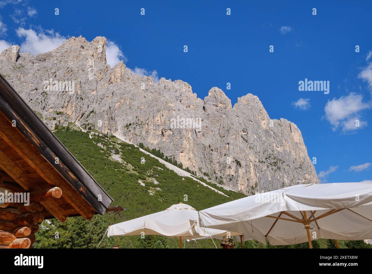 Panoramas of the Alpe Ciampedie, Vigo di Fassa, Val di Fassa, Trento, Trentino Alto Adige, Italy Stock Photo