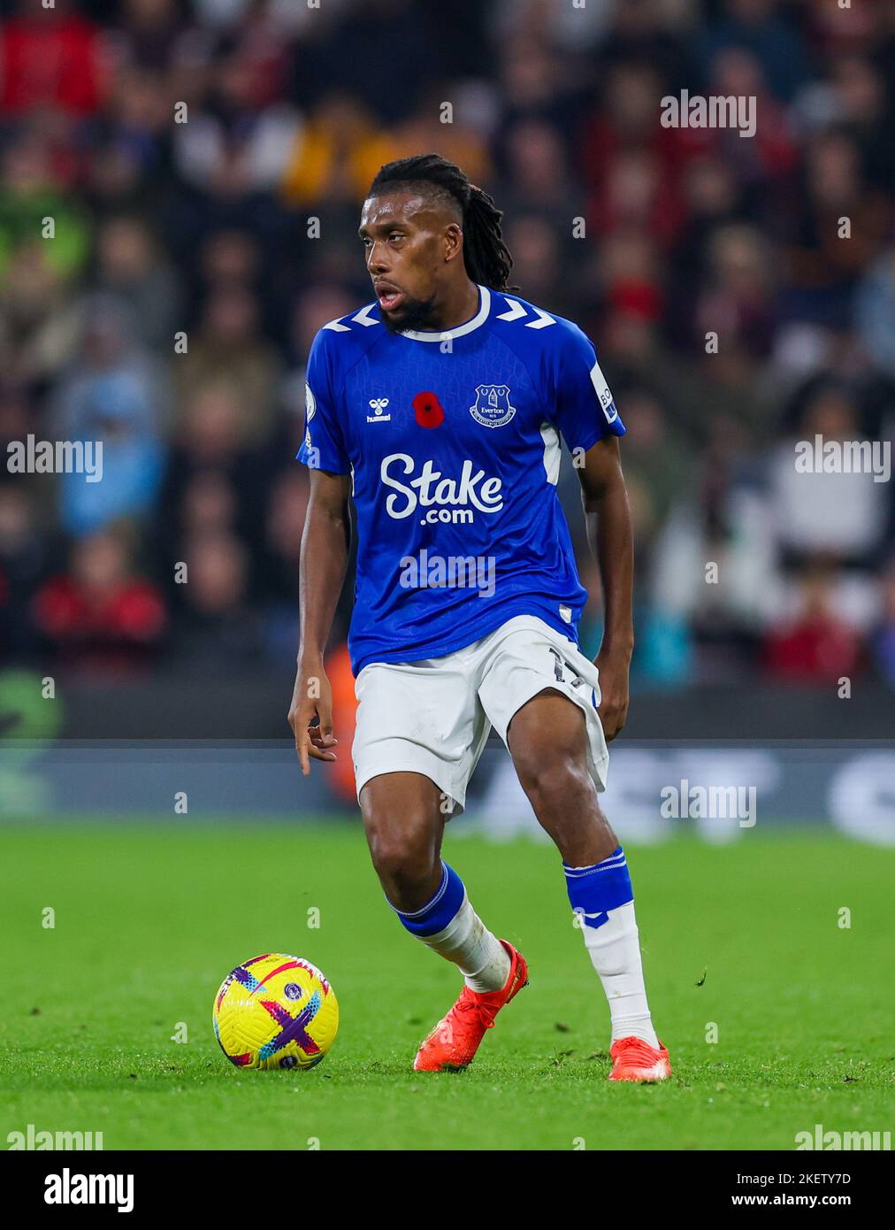 Everton’s Alex Iwobi in action during the Premier League match at Vitality Stadium, Bournemouth. Picture date: Saturday November 12, 2022. Stock Photo