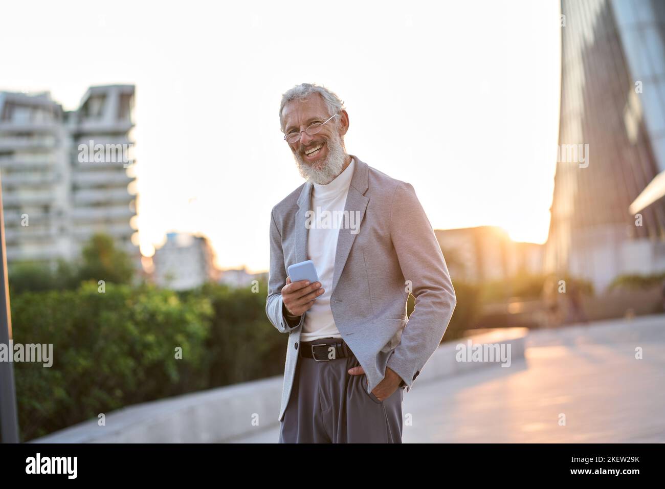 Cheerful professional man hi-res stock photography and images - Alamy