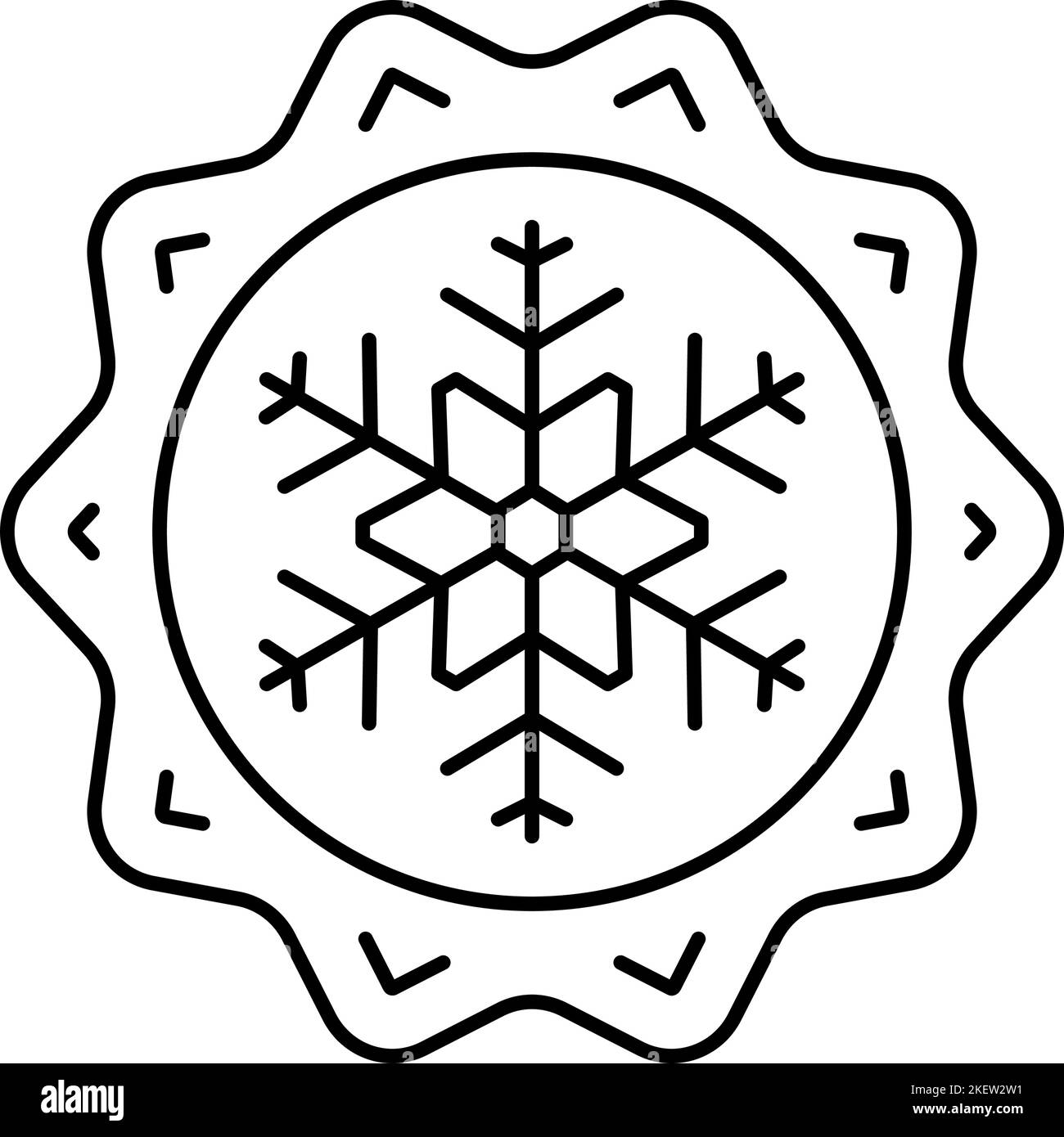 frozen winter line icon vector illustration Stock Vector Image & Art ...