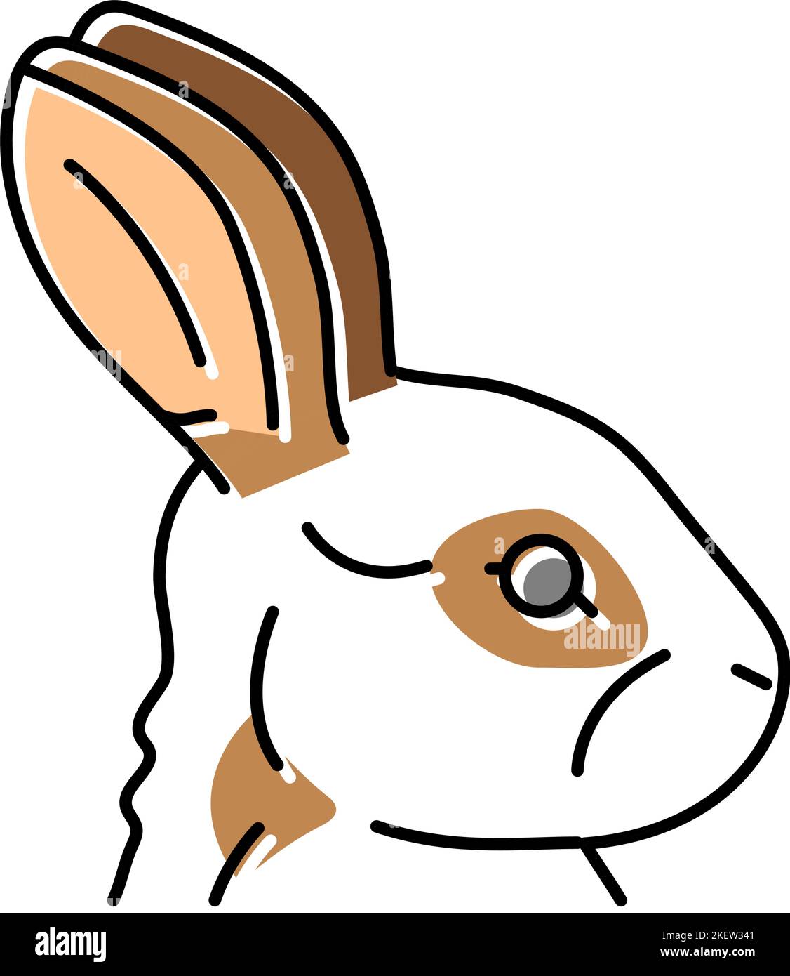 rabbit animal zoo color icon vector illustration Stock Vector Image ...