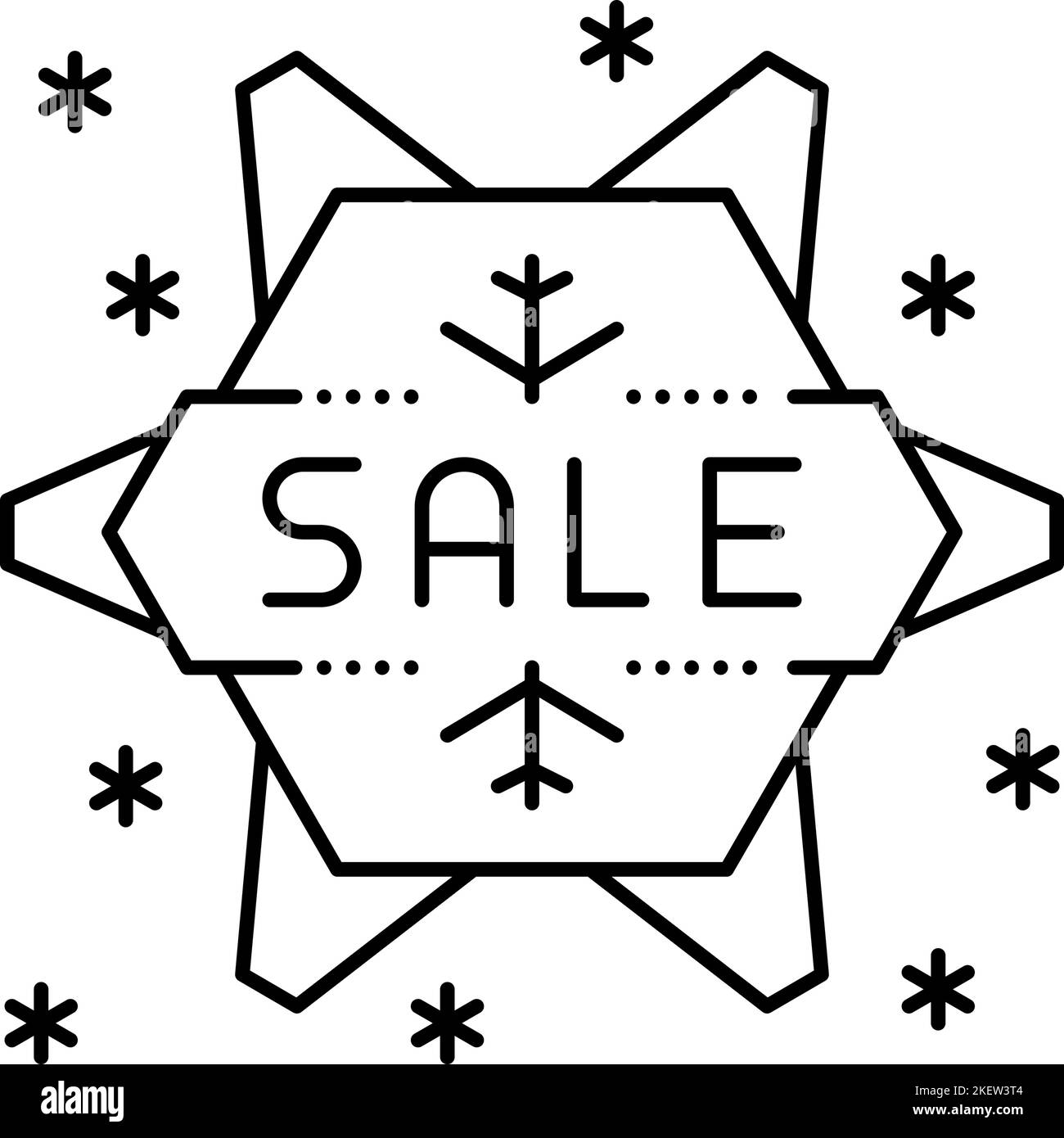 sale winter line icon vector illustration Stock Vector Image & Art Alamy