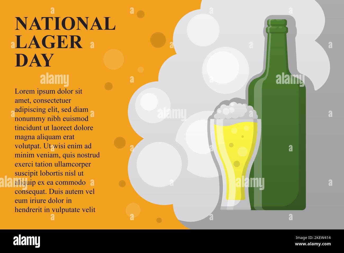 National Lager Day background. Vector design illustration Stock Photo