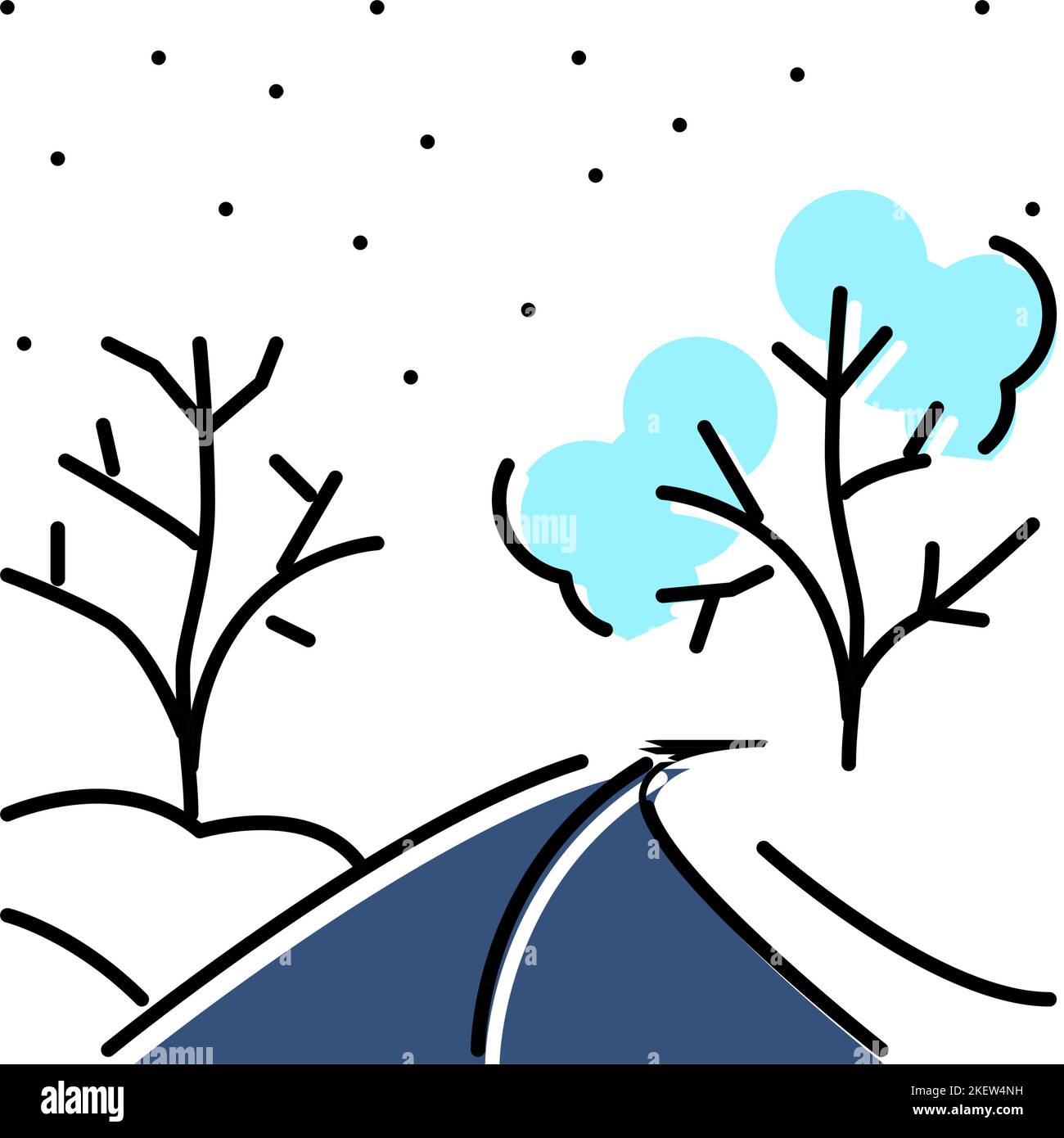 road winter color icon vector illustration Stock Vector Image & Art - Alamy