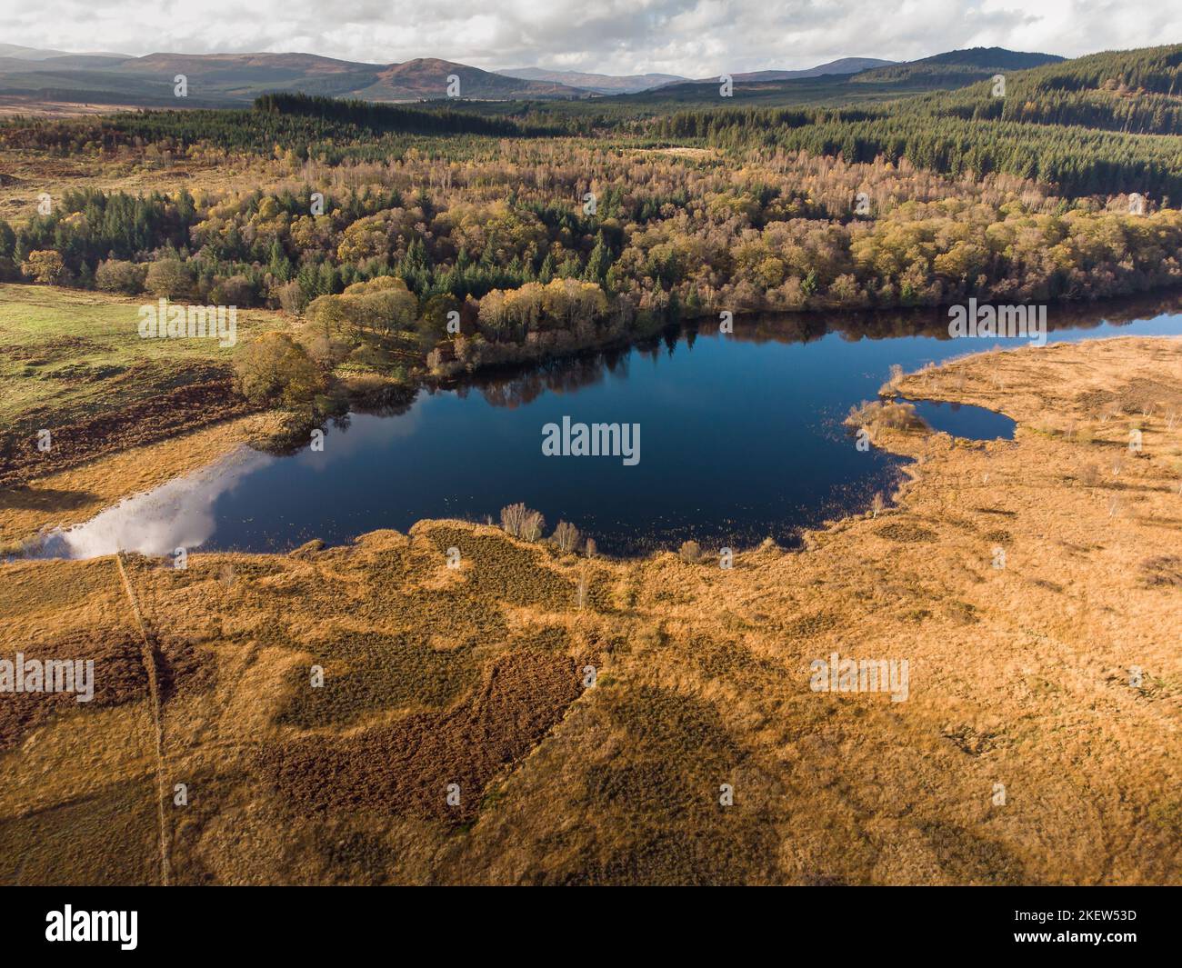 Mossdale Loch, Galloway Forest park Stock Photo Alamy