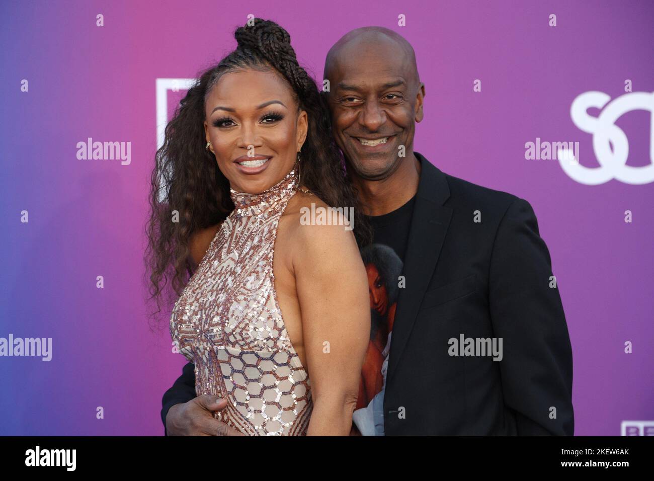 Las Vegas, NV, USA. 13th Nov, 2022. Chanté Moore, Stephen G. Hill at arrivals for Soul Train Awards 2022 - Part 2, Orleans Arena at Orleans Hotel and Casino, Las Vegas, NV November 13, 2022. Credit: JA/Everett Collection/Alamy Live News Stock Photo