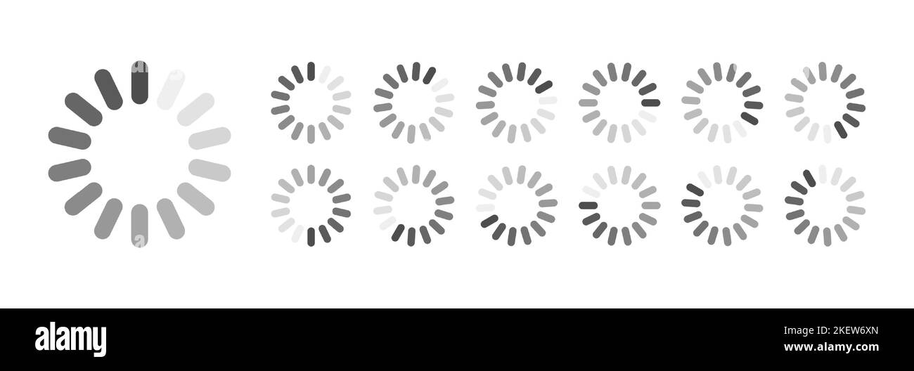 White Rotating Buffer Loading Animated GIF PNG Images