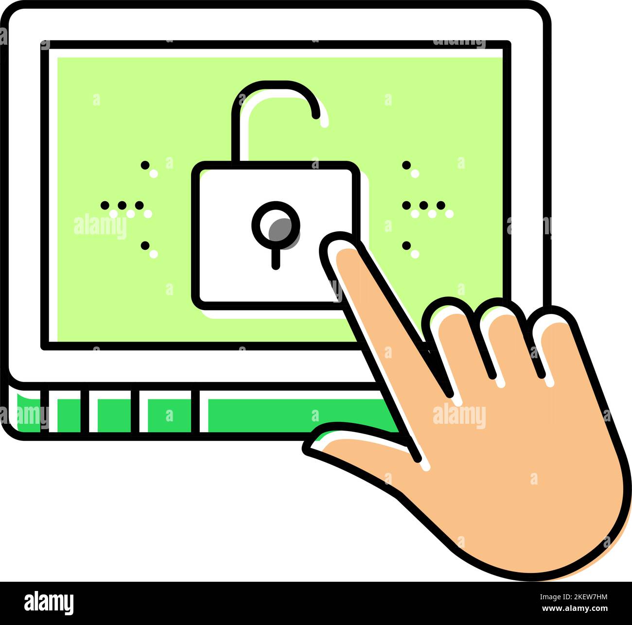 get access registration color icon vector illustration Stock Vector ...