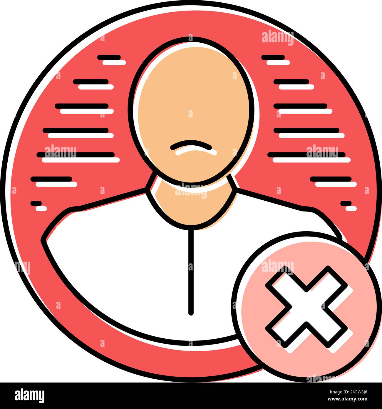 delete account color icon vector illustration Stock Vector Image & Art