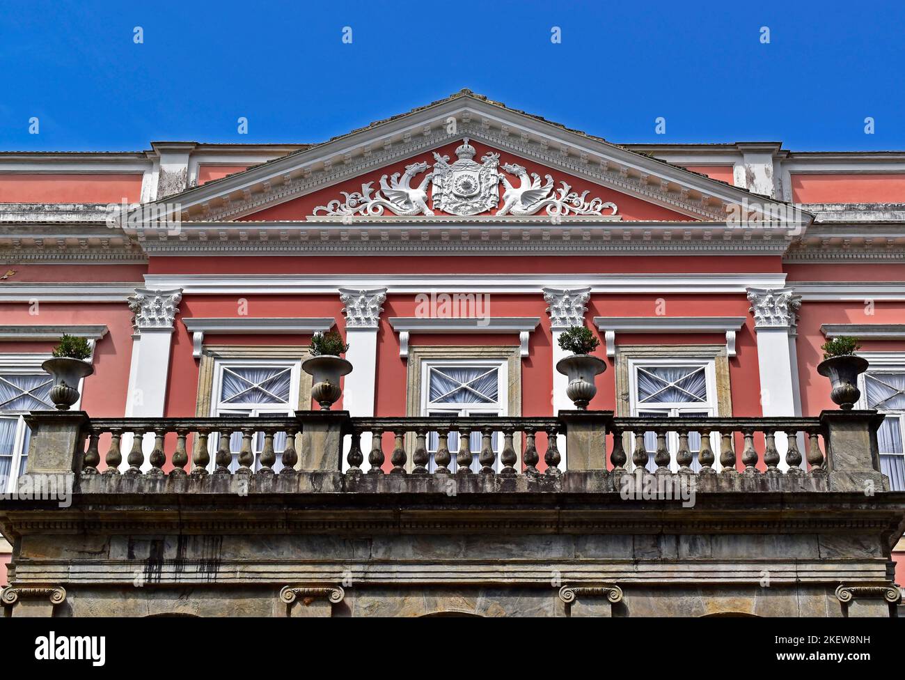 PETROPOLIS, RIO DE JANEIRO, BRAZIL - October 28, 2022: Facade of the Imperial Museum Stock Photo
