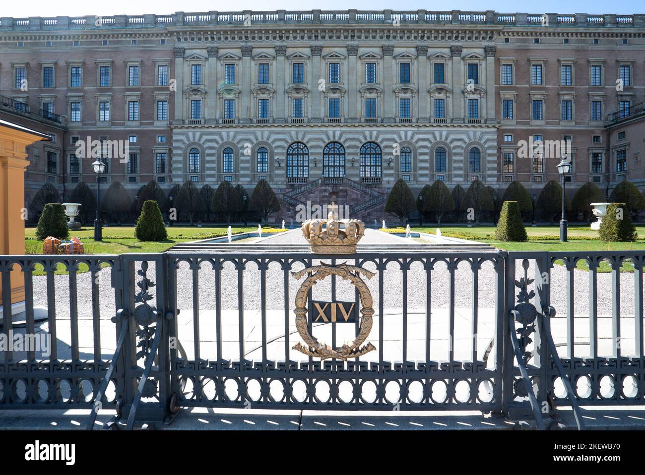 Eastern Facade of the Royal Palace in Stockholm, Sweden (Kungliga Slottet i Stockholm) Stockholm Palace Stock Photo