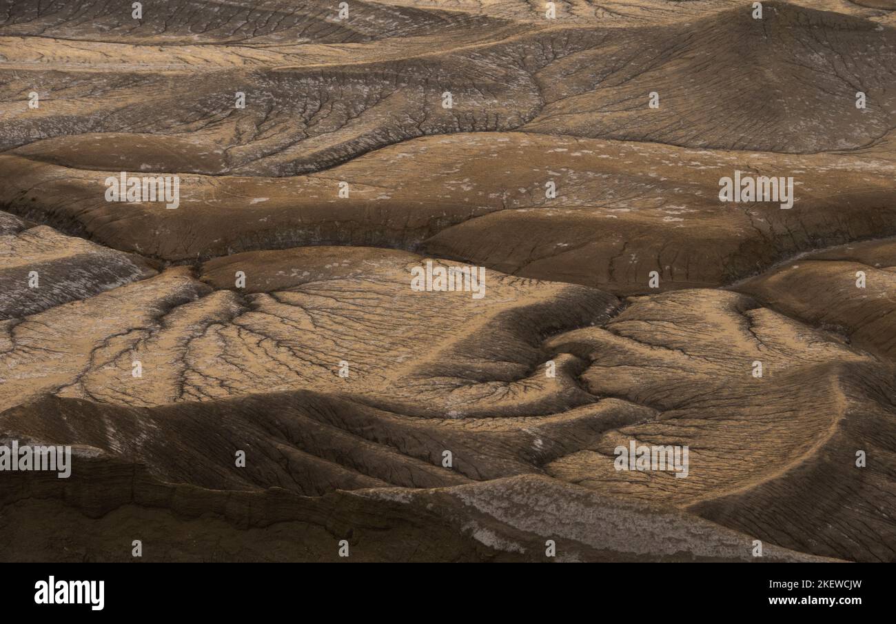 Eroded Badlands, 'Moonscape Overlook', Hanksville, Utah Stock Photo