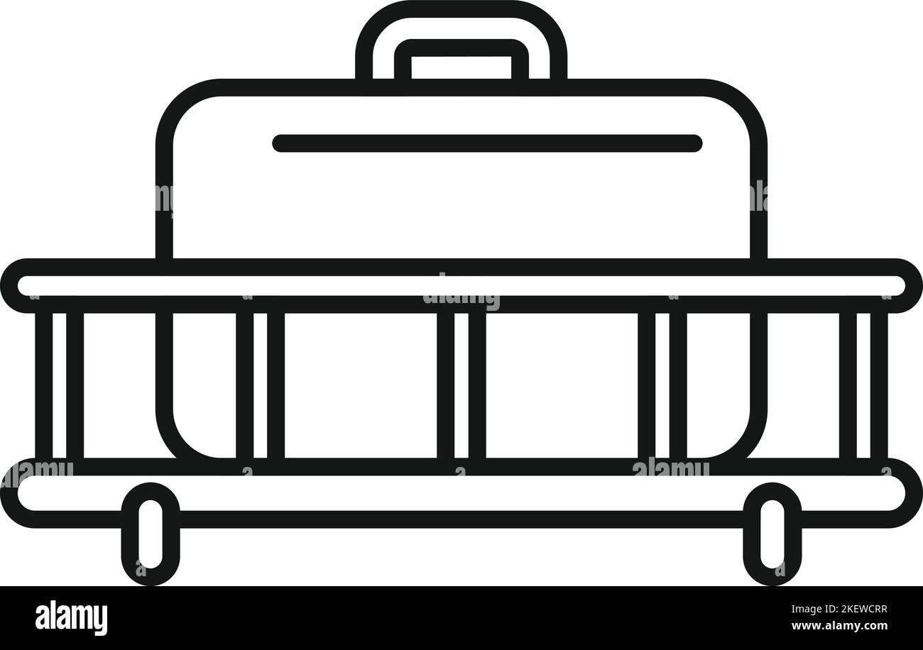 Bag roof rack icon outline vector. Car box. Trunk travel Stock Vector ...