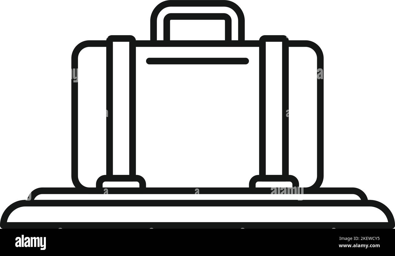 Roof travel bag icon outline vector. Car box. Trunk cargo Stock Vector