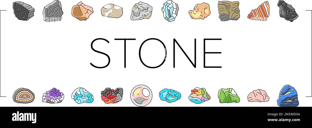 stone rock texture nature icons set vector Stock Vector Image & Art - Alamy