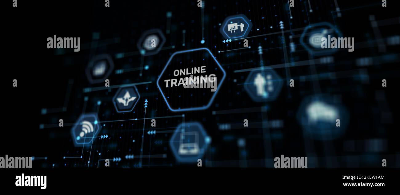 Training online Skills Business Technology Concept. Stock Photo