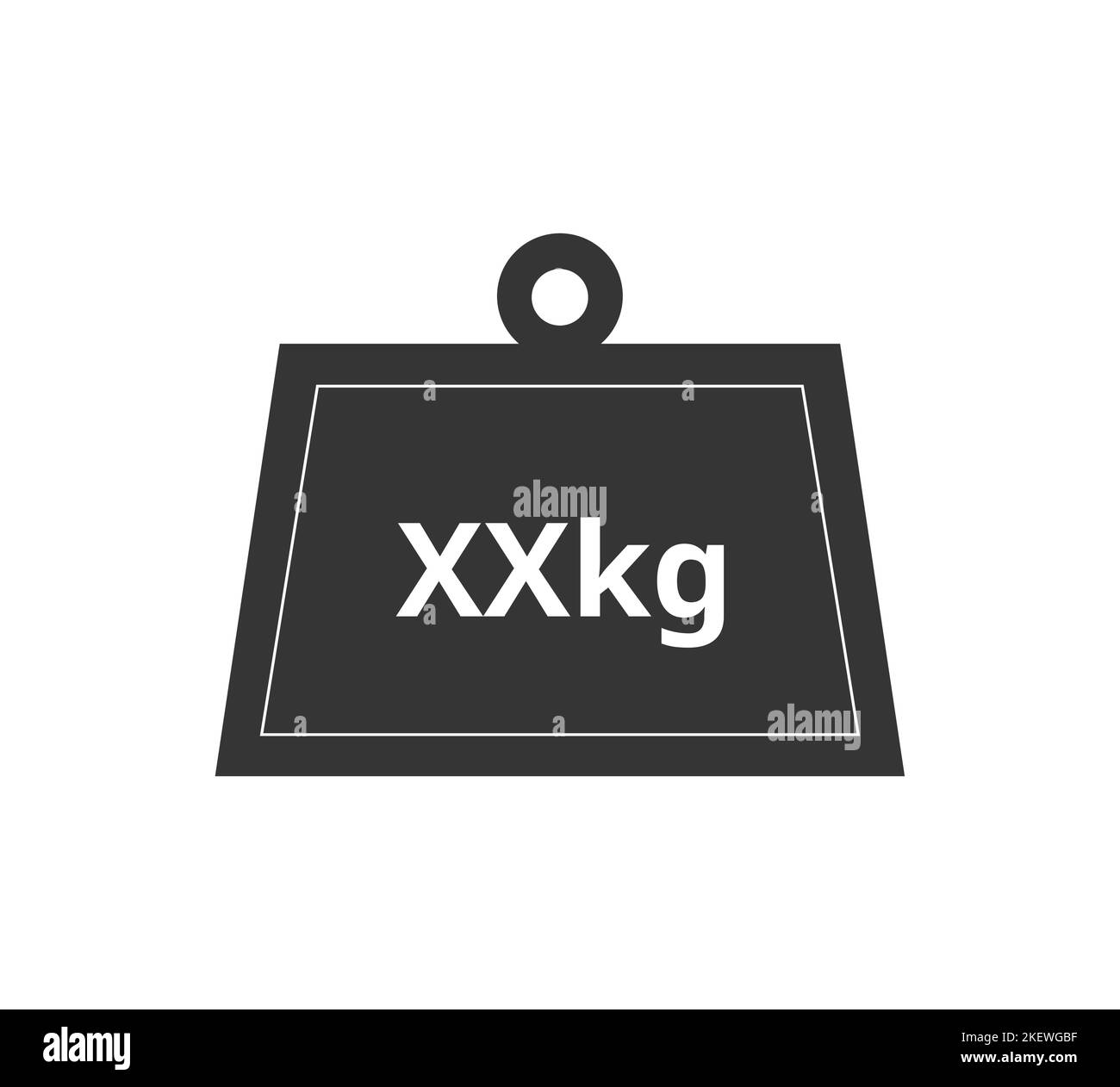 Monochromatic weight of packaging symbol. Concept of packaging. Stock Vector