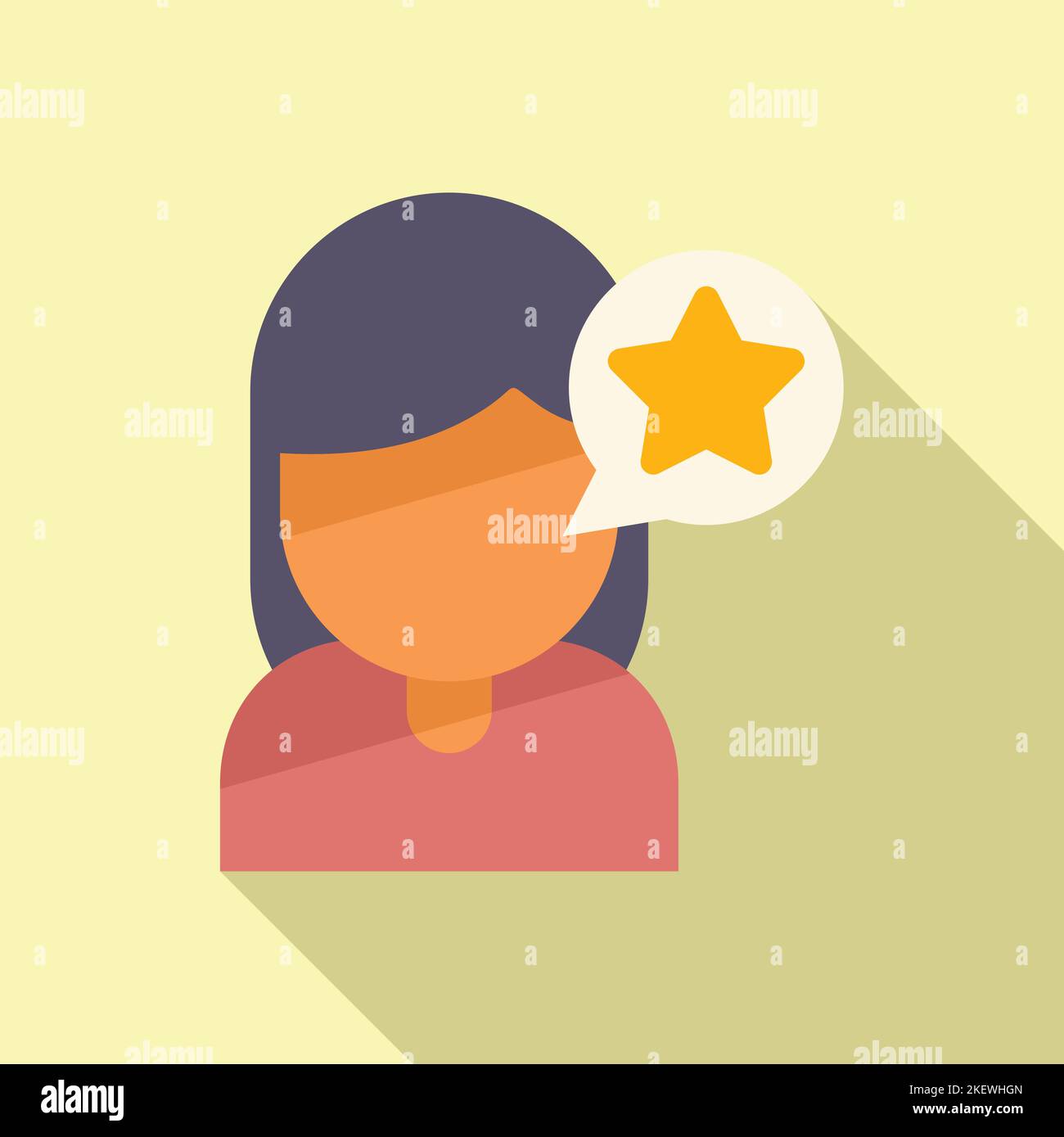 Good client icon flat vector. Star review. Service rate Stock Vector ...