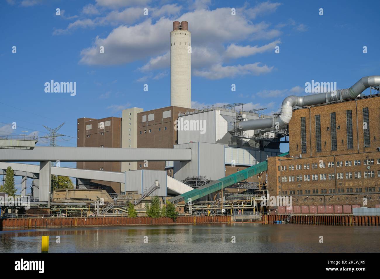 Spree, Kraftwerk Reuter West I, Siemensstadt, Spandau, Berlin, Deutschland Stock Photo