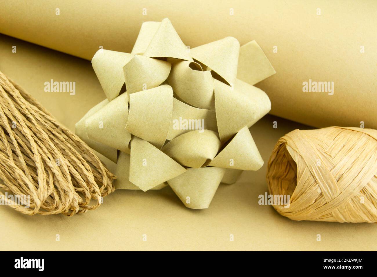 Ecofriendly recyclable natural decoration and gift wrap products Stock