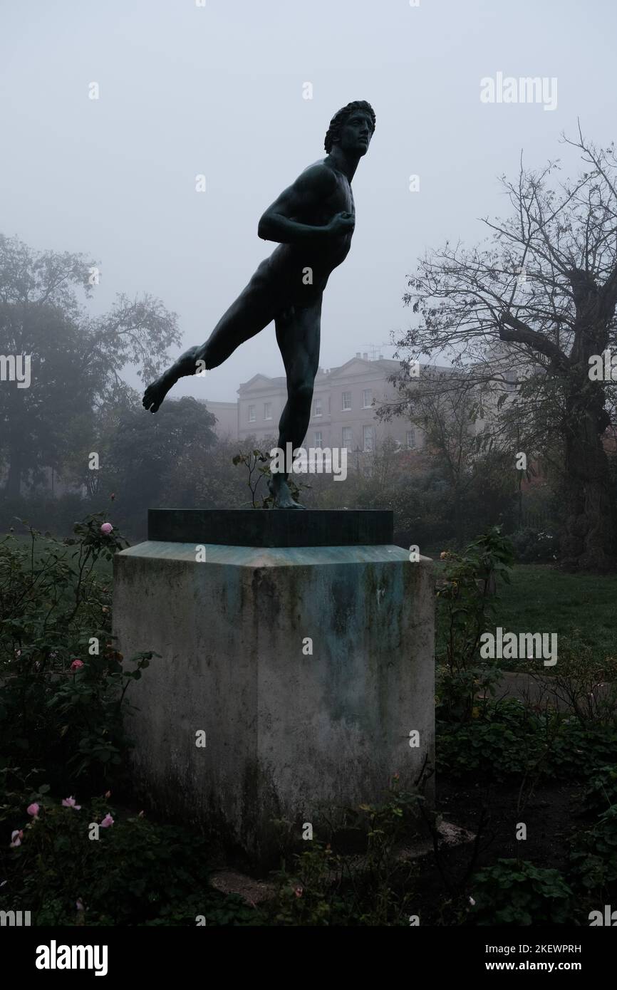 Greek Runner Statue Stock Photo Alamy