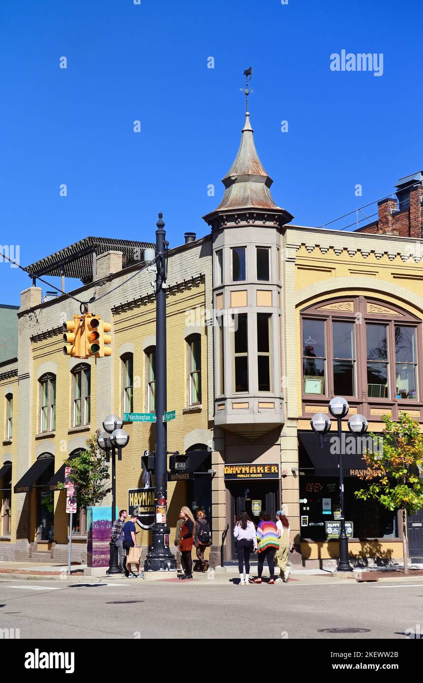 Ann Arbor, Michigan, USA. A corner bar near the University of Michigan