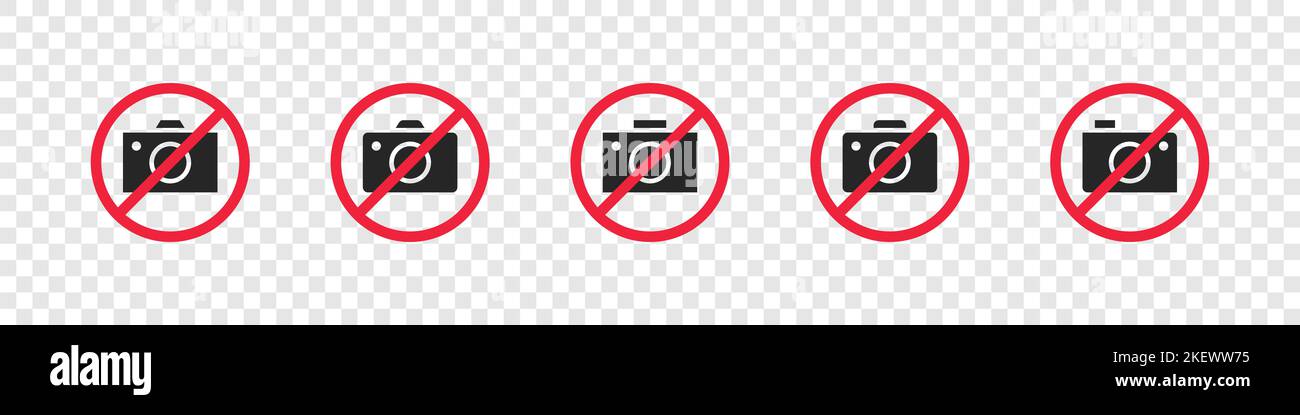 No photography allowed. Photo camera icons. Trendy symbol for website ...