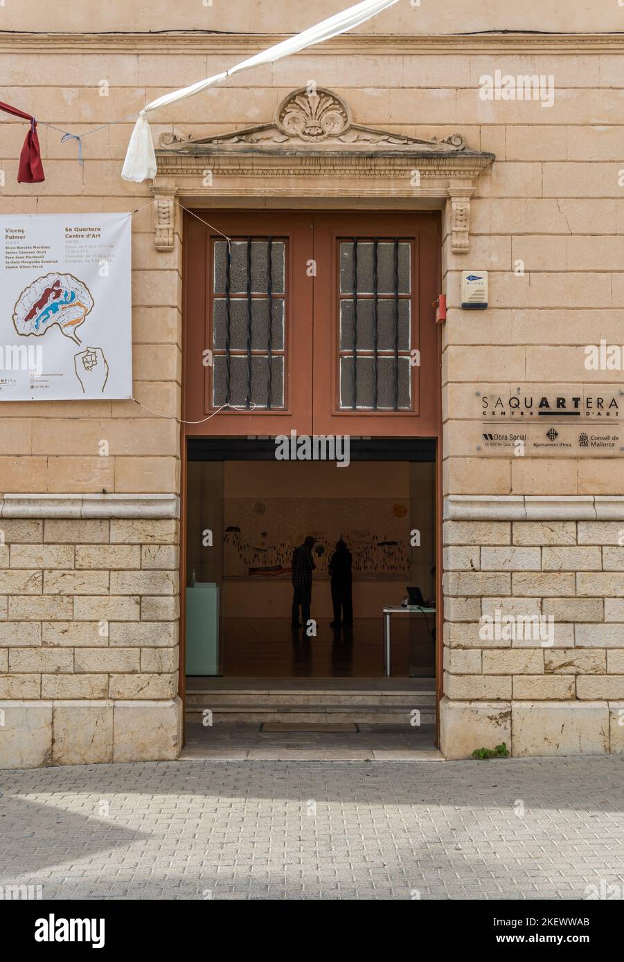 Inca, Spain; october 22 2022: Main facade of Sa Quartera art center, in the Majorcan town of Inca, Spain Stock Photo