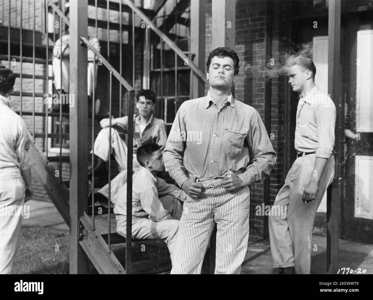 TONY CURTIS in SIX BRIDGES TO CROSS 1955 director JOSEPH PEVNEY producer Aaron Rosenberg cinematographer William H. Daniels Universal International Pictures (UI) Stock Photo
