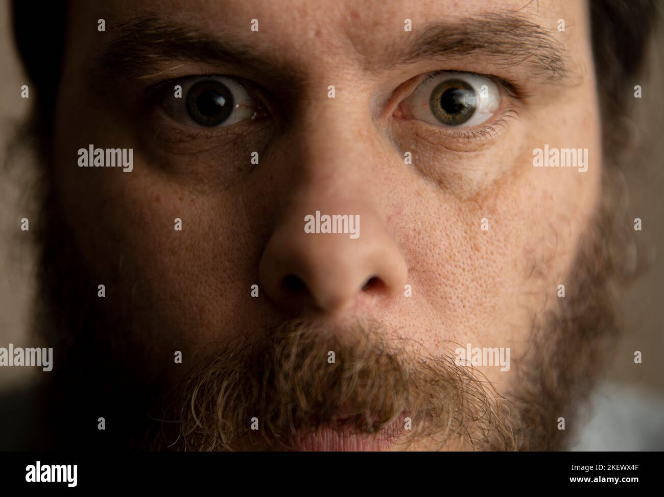 close up of a mans face Stock Photo