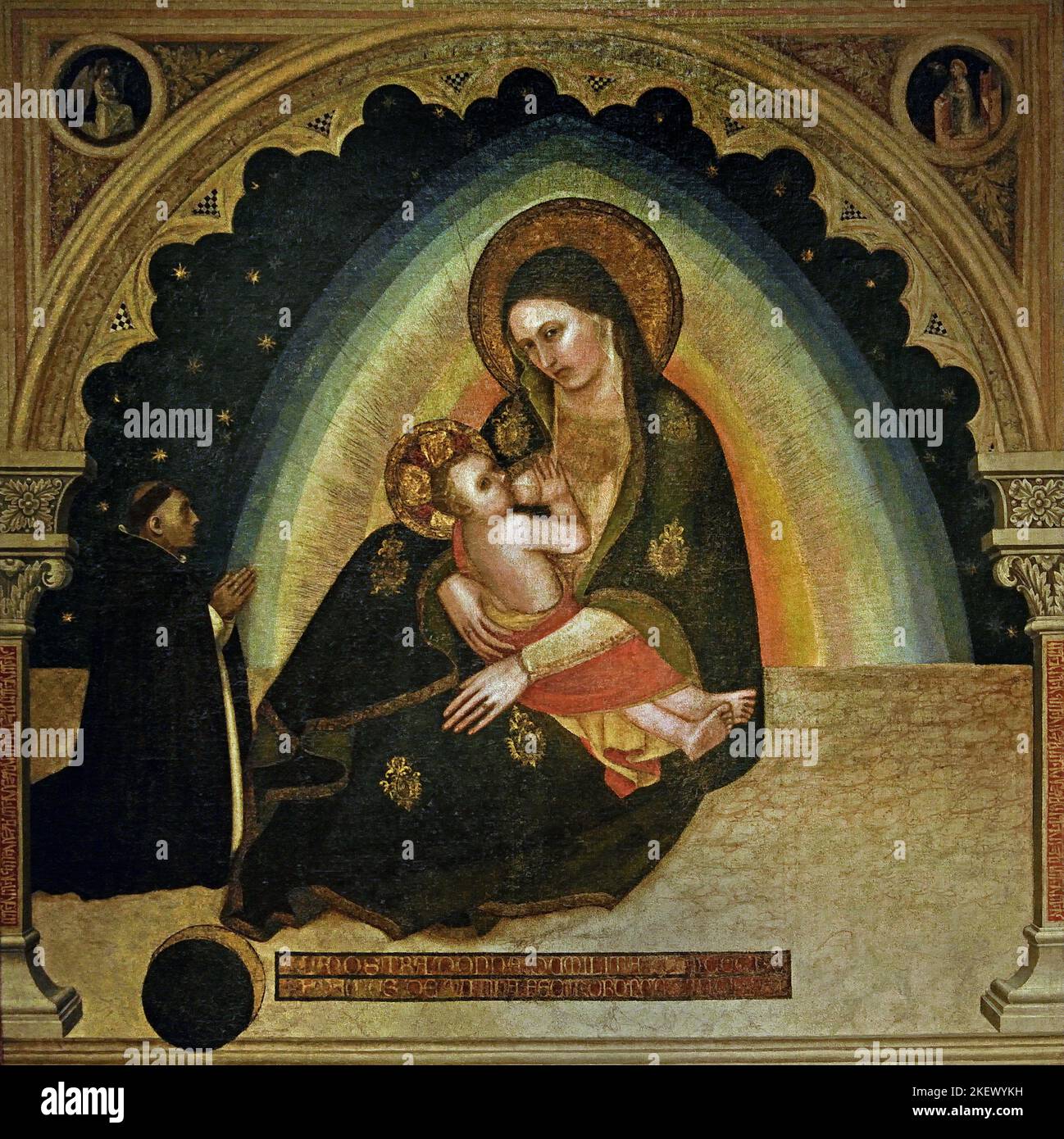 Madonna of Humility, 1370, Paolo Serafini da Modena, 14th Century,   Italy, Italian, Stock Photo