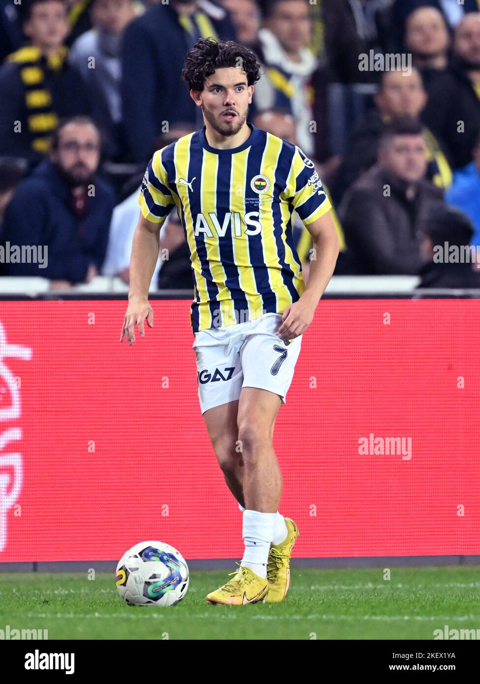 ISTANBUL - Ferdi Kadioglu of Fenerbahce SK during the Turkish Super Lig match between Fenerbahce AS and Demir Grup Sivasspor at Ulker stadium on November 7, 2022 in Istanbul, Turkey. ANP | Dutch Height | GERRIT FROM COLOGNE Stock Photo