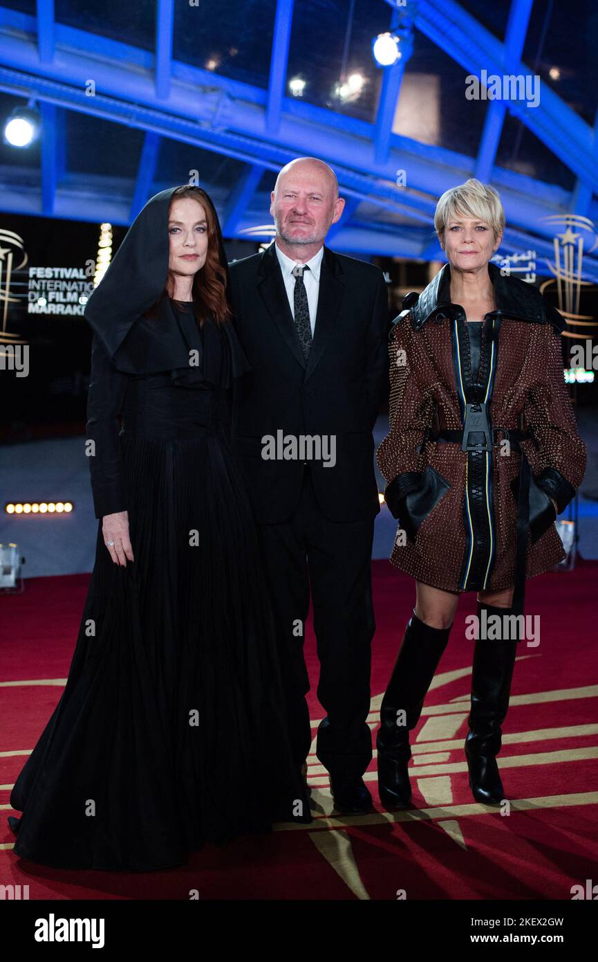 Marrakech, Morocco, November 14, 2022. Isabelle Huppert, Jean-Paul