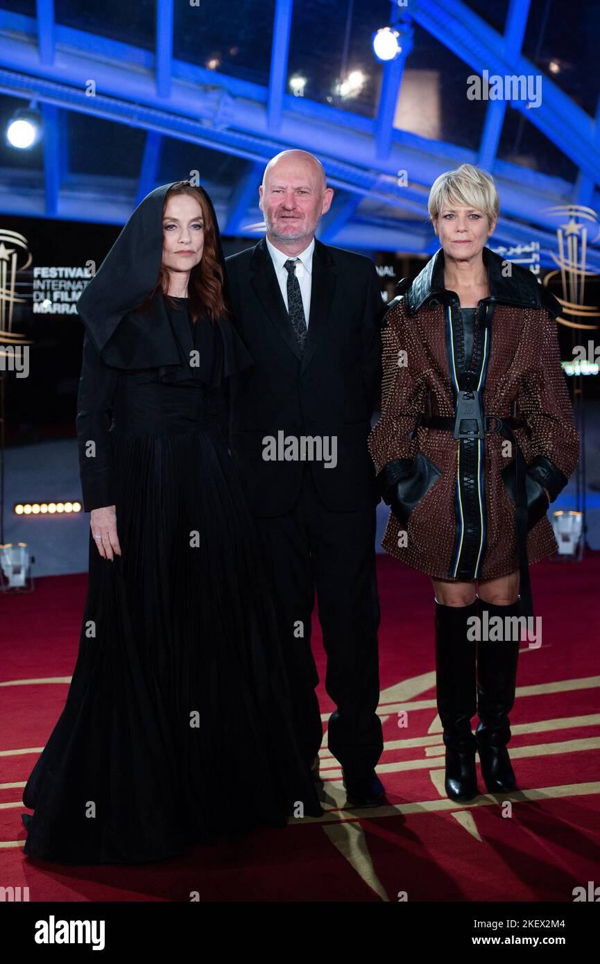 Marrakech, Morocco, November 14, 2022. Isabelle Huppert, Jean-Paul