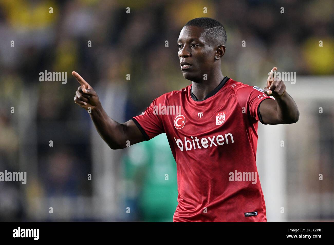 ISTANBUL - Max Alain Gradel of Demir Grup Sivasspor during the Turkish Super Lig match between Fenerbahce AS and Demir Grup Sivasspor at Ulker stadium on November 7, 2022 in Istanbul, Turkey. ANP | Dutch Height | GERRIT FROM COLOGNE Stock Photo