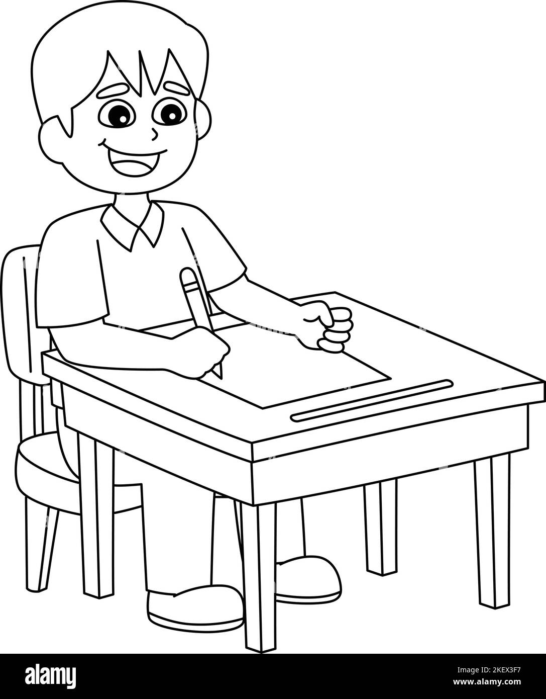 Happy 100th Day Of School Student Writing Isolated Stock Vector Image & Art Alamy