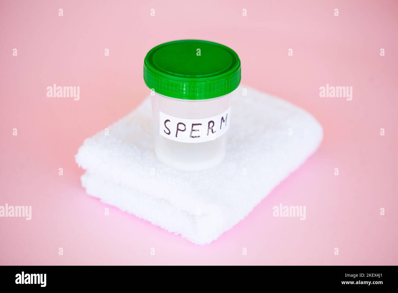 Health. Close up Sperm Analysis. Concept of Bank Sperm. Infertility