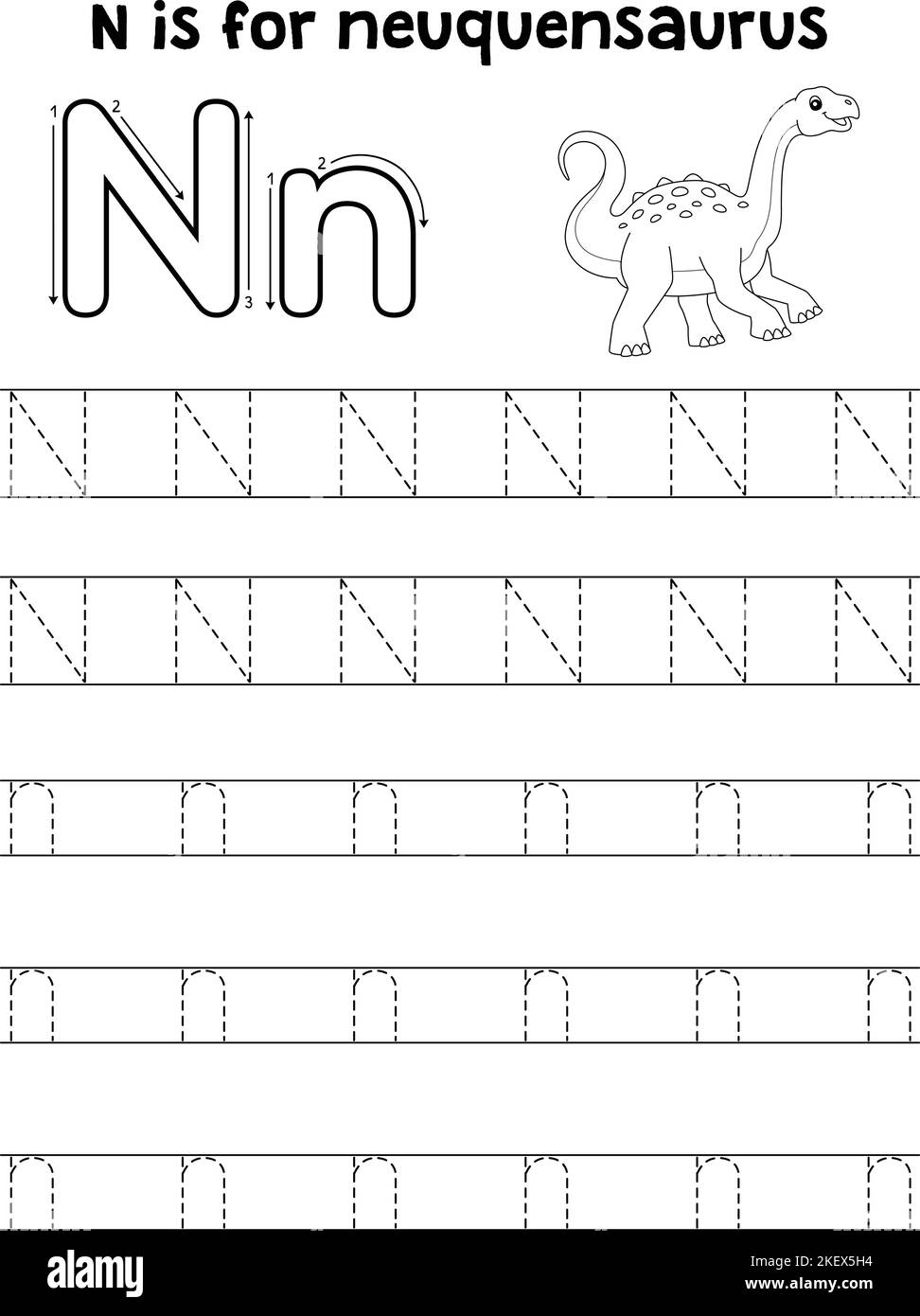 Trace The Letter N
