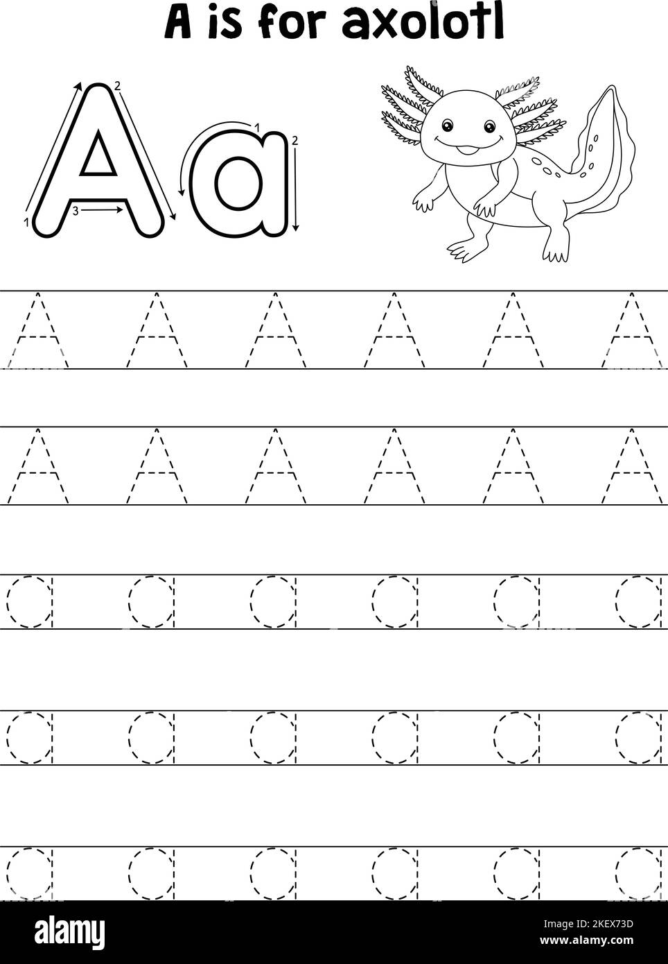 Abc tracing page Stock Vector Images Alamy