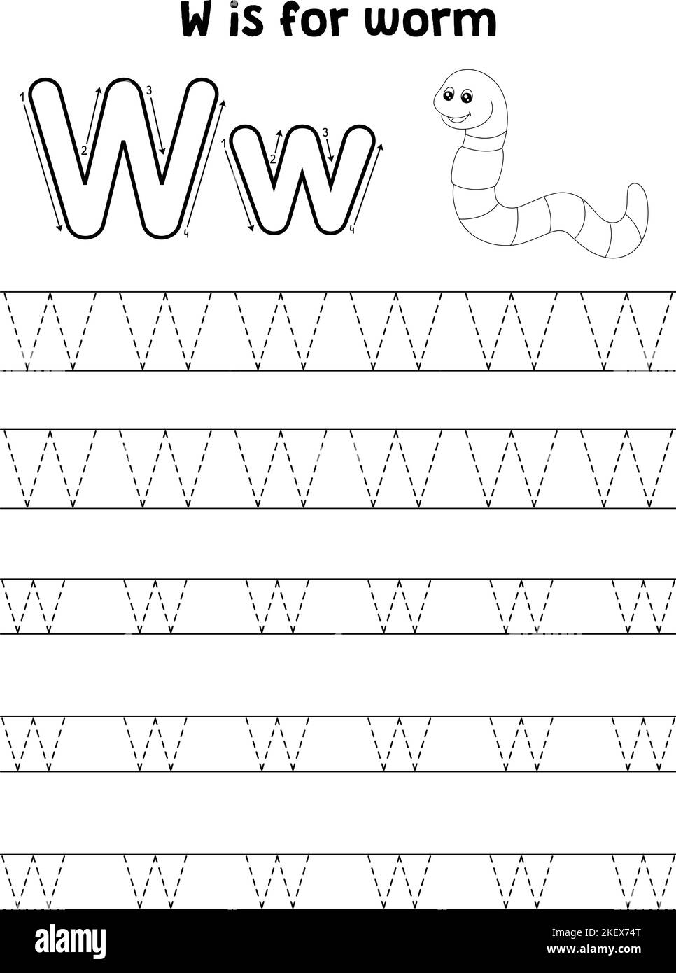 letter-w-tracing-hi-res-stock-photography-and-images-alamy