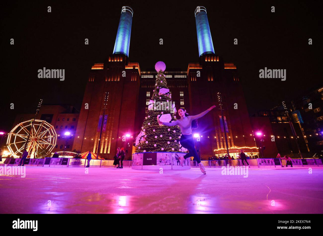 Battersea power station ice rink hires stock photography and images