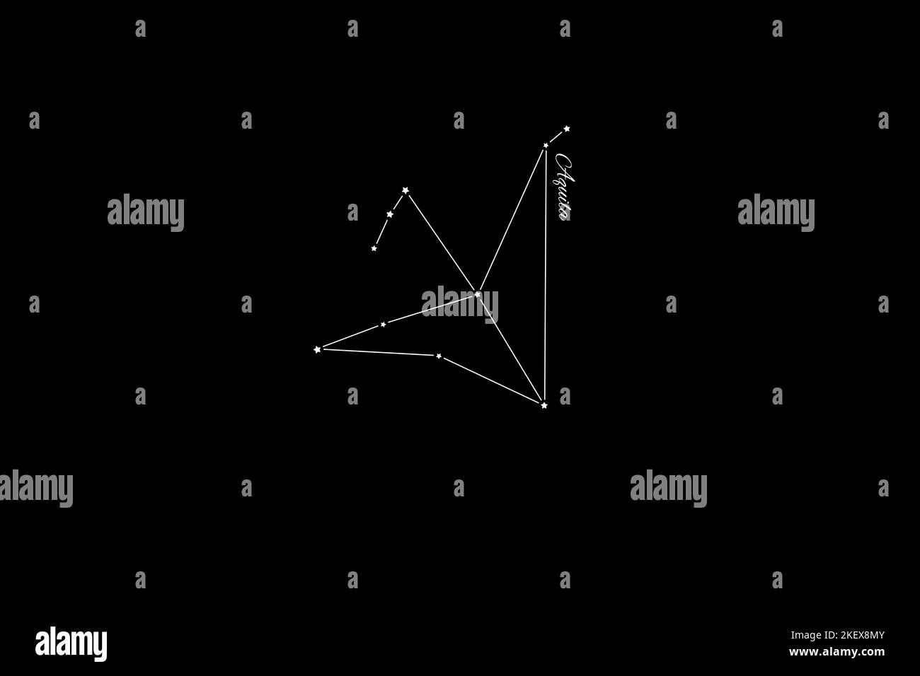 Aquila constellation, Cluster of stars, Eagle constellation Stock Photo
