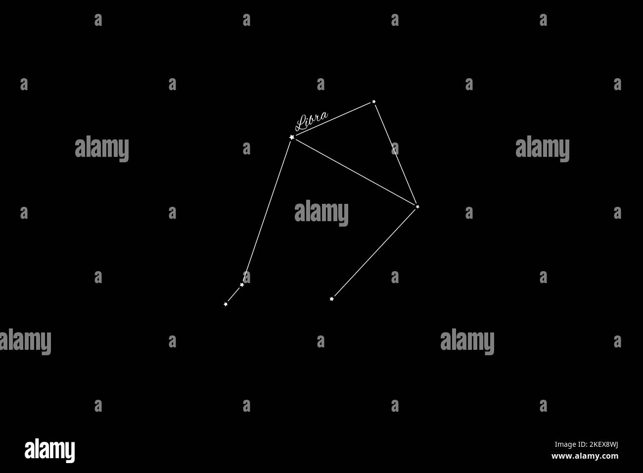 Libra constellation, Cluster of stars, Scales constellation, Balance Stock Photo Alamy